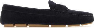Prada Dark Blue Suede Loafers