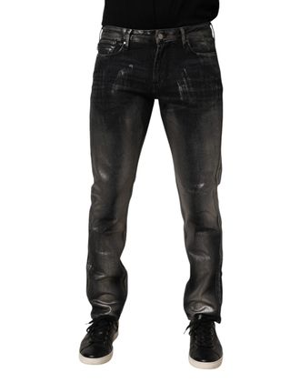 Emporio Armani Washed Slim Fit Men blue Trouser Mens Jeans (Pre-Owned)