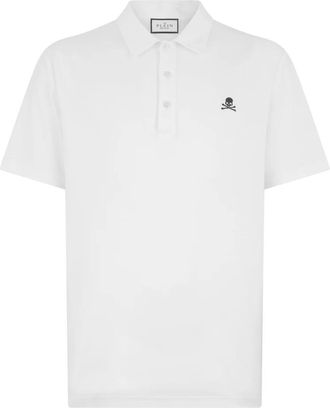 Philipp Plein Classic Polo Shirt Skull - Heren - Polos - Wit - 3XL - Katoen - Tops