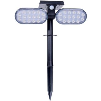 N&auml;ve Naeve Paco L&aacute;mpara Solar Para Exteriores Con Pincho Pir Negro Y Sensor De Atardecer A Amanecer, 6500 K, Ip65