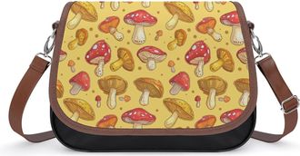 Generic The Various Mushroom Art Crossbody Bags for Women Shoulder Messenger Bag Purse Handbags