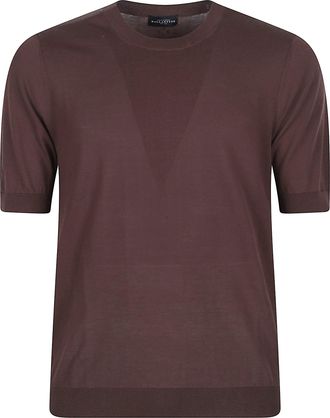 Ballantyne Short Sleeve Brown Cotton Top