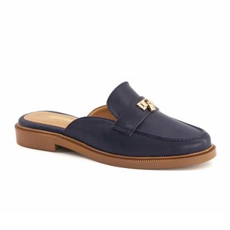 Andrea Womens Moccasin Clogs In Navy