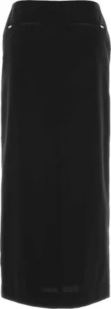 Herno Polyester-Cotton Pencil Skirt - Black