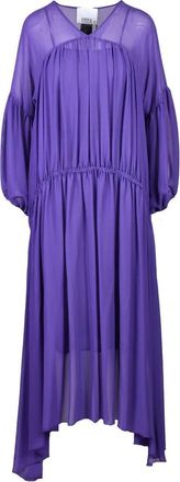 Erika Cavallini Semi Couture Long Dress Acetate and Silk - Purple