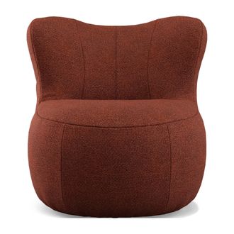 freistil Rolf Benz freistil 173 fauteuil - koper bruin/stof 1057 (100% polyester)/76x75x82cm bxhxd