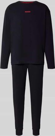 HUGO BOSS Regular Fit Pyjama aus Baumwoll-Mix in Black, Größe XXL