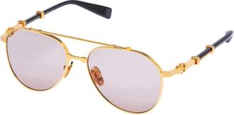 Balmain Zonnebrillen - unisex - Zonnebrillen - Geel - 57 MM - Accessoires