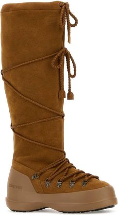 Moon Boot Womens Luna Boot Cognac Suede