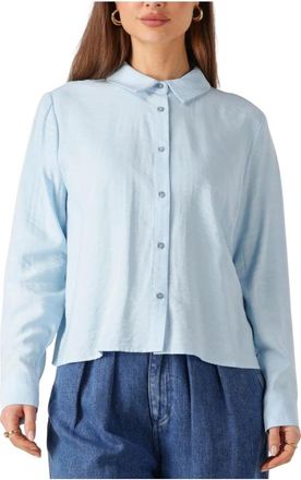 Modstr&ouml;m Overhemden, Dames, Blauw, XL, Veelzijdige Hudgesmd Blouse voor Vrouwen