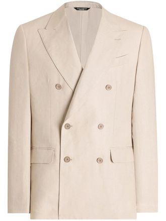 Dolce & Gabbana Beige Double-Breasted Blazer