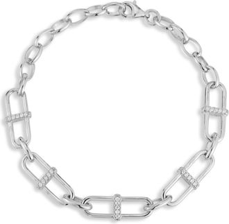 Glaze Jewelry Sterling Silver Oval Link Bracelet