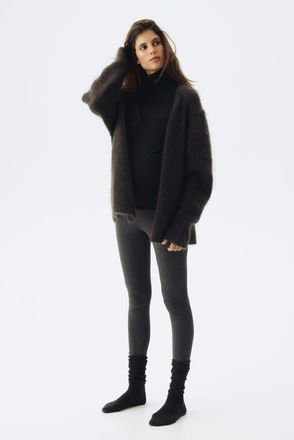 H&M Mama 2-pack Jersey Leggings in Dark Gray/black at Nordstrom, Size Xx-Large
