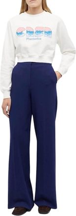 Casablanca Casa Clouds Cropped Sweater In White
