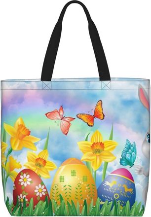 Generic Women Handbag Happy Easter Womens Tote Bag Lightweight Retro Crossbody Bags, For Swim, Gym, School, Wedding, Work