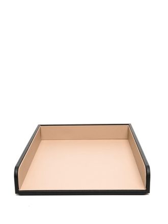 Smythson Vassoio con incisione - Nero