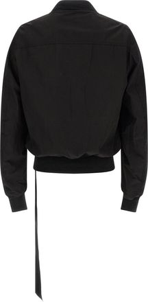 Rick Owens Mens Black Cotton Bomber Clothing