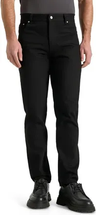 Mani&egrave;re De Voir Relaxed Straight Leg Jeans in Black at Nordstrom, Size 34