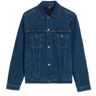 Ted Baker Brisbane Blauwe Denim Truckerjas
