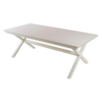 ED&Egrave;N JARD&Iacute; Mesa para exterior extensible 215-295 blanco envejecido