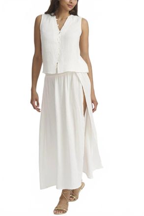Splendid Womens Ava Gauze Maxi Skirt In White