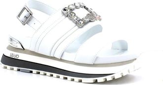 Liu Jo Platte sandalen - Dames - Sandalen - Wit - 36 EU - Leer - Schoenen