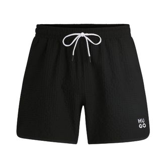 HUGO BOSS Hugo Heren Chaffle Zwemshort (Zwart)