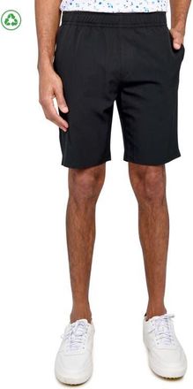 ConStruct Regular Fit Solid Recycled Performance Drawstring Golf Shorts in Black at Nordstrom, Size Xxx-Large