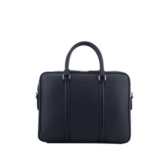 Pourchet Ethan Documenthouder - Heren - Laptoptassen - Blauw - ONE Size - Leer - Tassen