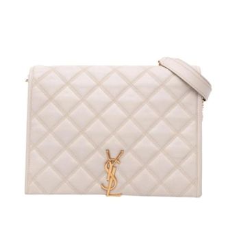 Saint Laurent Pre-owned Shoulder Bags, female, Beige, Size: ONE SIZE Pre-owned Small Becky