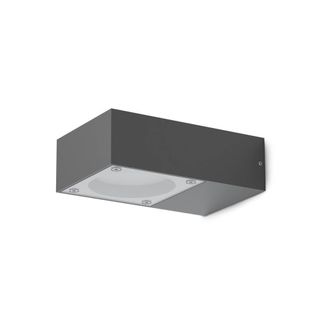 Netlighting Sirio Outdoor Wall Down Lamp Black IP65 in Dark Grey