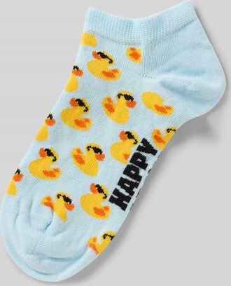 Happy Socks Sneakersocken aus Baumwoll-Mix Modell RUBBER DUCK in Hellblau, Gr&ouml;&szlig;e 36-40