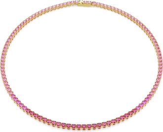 Swarovski Matrix Tennis Necklace in Pink at Nordstrom