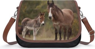 Generic Funny Donkey Mama Fashion Womens Crossbody Bags Novelty Handbag Shoulder Bag Purse