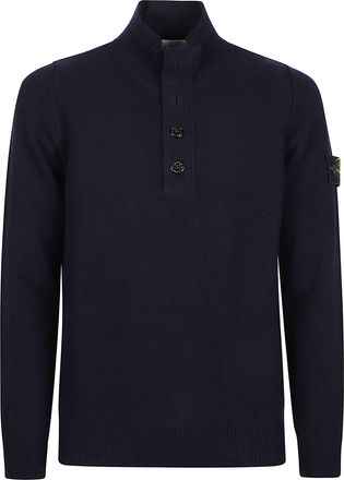 Stone Island RWS Ribbed Collar Virgin Wool-Blend Sweater