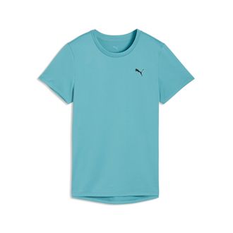 Puma Trainingsshirt PUMA W TAD ESSENTIAL CREW TEE, Damen, Gr. XXL, baltic sea blau, Jersey, Obermaterial: 100% Polyester, regular fit normal, Rundhals, Shi