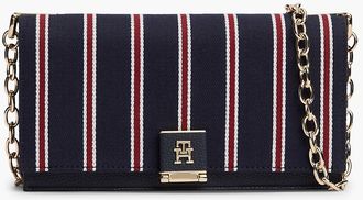 Tommy Hilfiger Womens Varsity Stripe Chain Strap Crossbody Bag - Space Blue