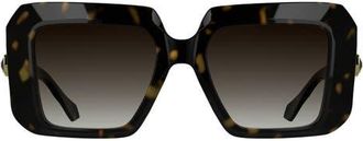 Kendra Scott Brooke 54mm Square Sunglasses in Dark Tortoise at Nordstrom