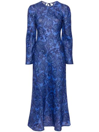 Zimmermann Ottie maxi-jurk met paisley-print - Blauw