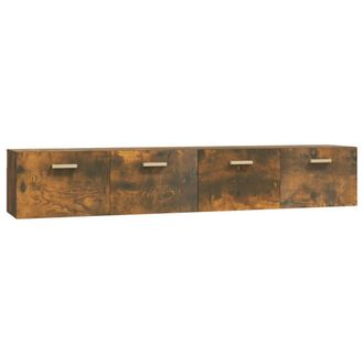vidaXL Armarios Pared 2 Uds Contrachapada Roble Ahumado 100x36,5x35 Cm Vidaxl