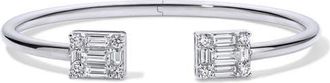 Mindi Mond Clarity Petite Diamond Open Bangle Bracelet in 18K White Gold at Nordstrom