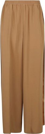 Max Mara Wijde broek - Dames - Wijde Broeken - Beige - M - Broeken