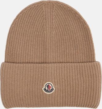 Moncler Berretto in lana vergine a coste