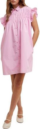 Wishlist Flutter Sleeve Button-Up Shift Dress in Lilac at Nordstrom Rack, Size Medium