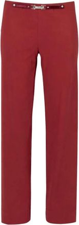 High Proceed Broek - Dames - Straight fit broeken - Rood - L - Leer - Broeken