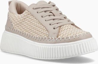 Hush Puppies Womens Haisley Woven Womens Trainers - Brown - Size: 3
