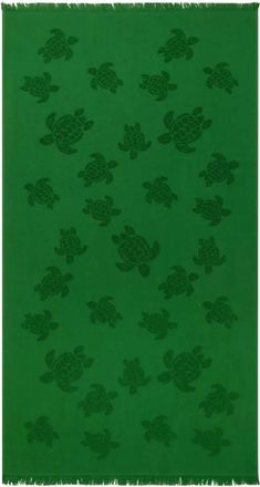 Vilebrequin Turtles Jacquard Strandlaken - unisex - Handdoeken - Groen - ONE Size - Katoen - Home