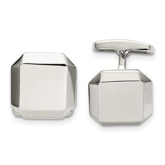 Diamond2Deal Stainless Steel Polished Cuff Links