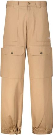 Msgm Msgm, Broeken, Heren, Bruin, XL, Katoen, Katoenen Cargo Broek Streetstyle