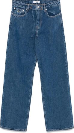 Lacoste Jeans con applicazione logo - Blu